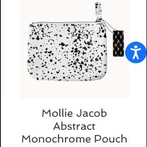 🎁NWT Mollie Jacob Abstract paint splatter mini pouch